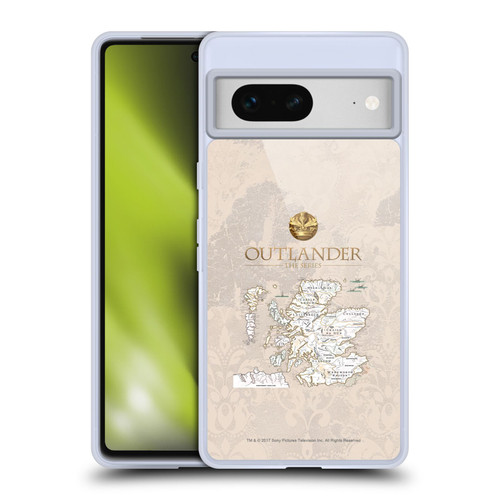Outlander Seals And Icons Map Soft Gel Case for Google Pixel 7