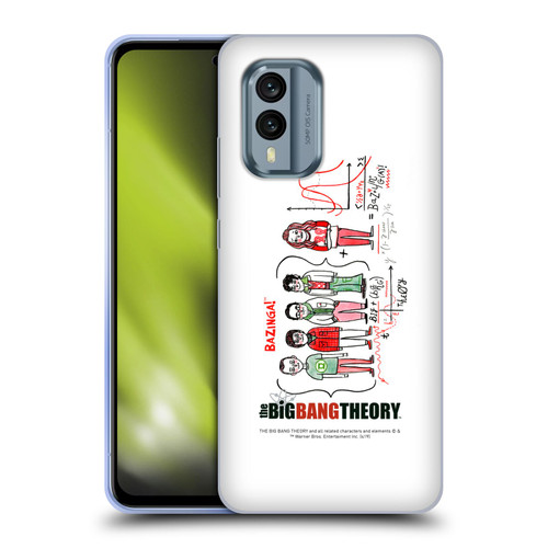 The Big Bang Theory Graphics Arts 2 Doodle Group Soft Gel Case for Nokia X30