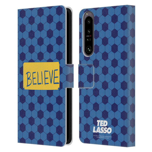 Ted Lasso Season 1 Graphics Believe Leather Book Wallet Case Cover For Sony Xperia 1 IV