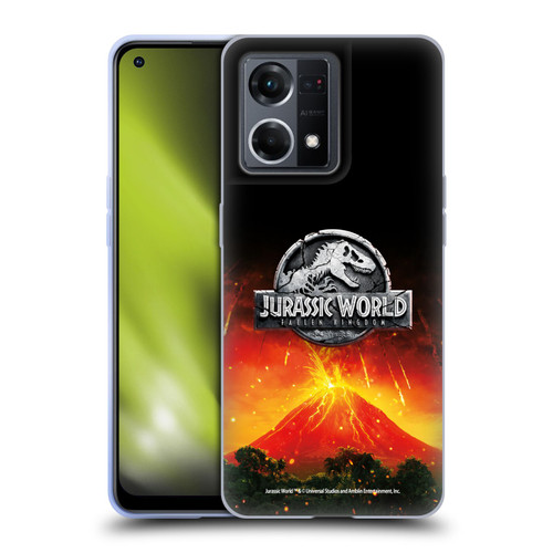 Jurassic World Fallen Kingdom Logo Volcano Eruption Soft Gel Case for OPPO Reno8 4G