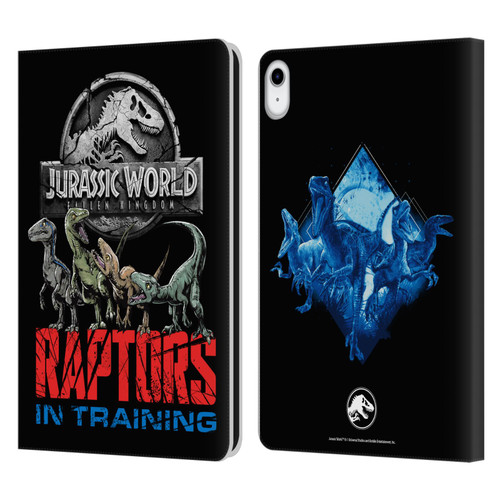 Jurassic World Fallen Kingdom Key Art Raptors In Training Leather Book Wallet Case Cover For Apple iPad 10.9 (2022)