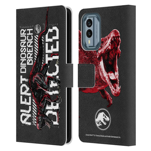 Jurassic World Fallen Kingdom Key Art Dinosaur Breach Leather Book Wallet Case Cover For Nokia X30