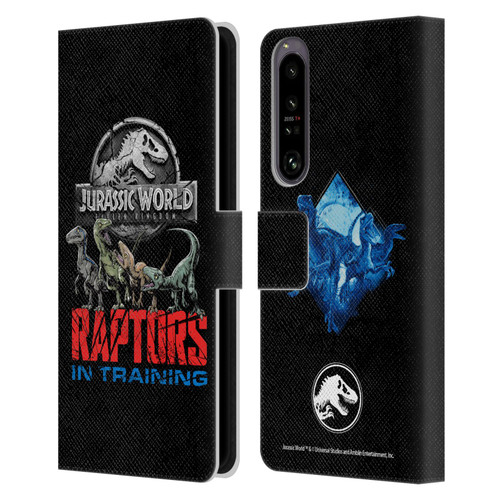 Jurassic World Fallen Kingdom Key Art Raptors In Training Leather Book Wallet Case Cover For Sony Xperia 1 IV