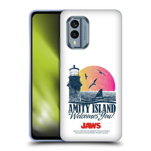 Jaws I Key Art Amity Island Soft Gel Case for Nokia X30