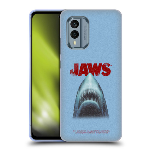 Jaws I Key Art Grunge Soft Gel Case for Nokia X30