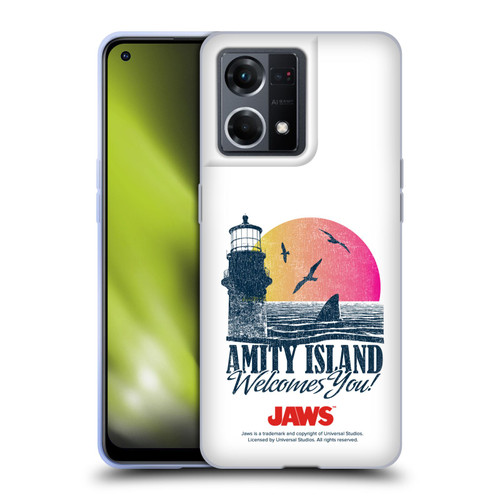 Jaws I Key Art Amity Island Soft Gel Case for OPPO Reno8 4G