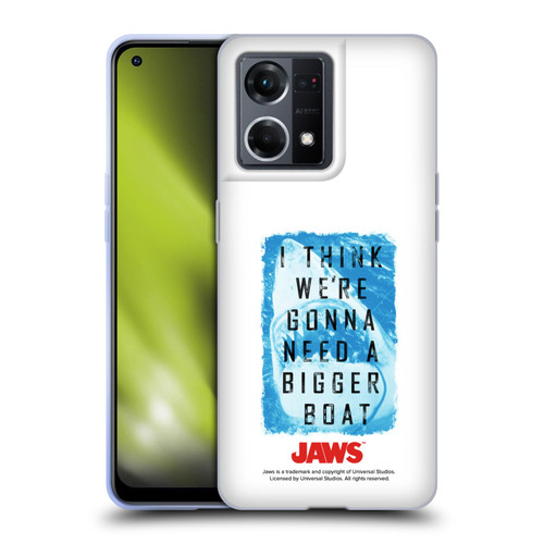 Jaws I Key Art Bigger Boat 2 Soft Gel Case for OPPO Reno8 4G