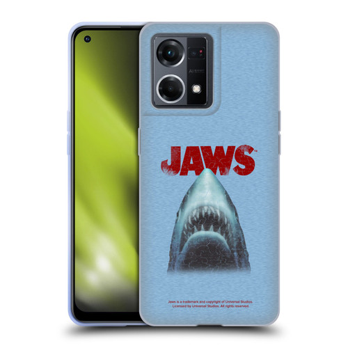Jaws I Key Art Grunge Soft Gel Case for OPPO Reno8 4G