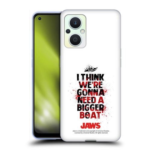 Jaws I Key Art Bigger Boat Soft Gel Case for OPPO Reno8 Lite