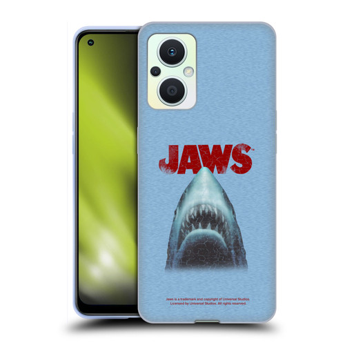 Jaws I Key Art Grunge Soft Gel Case for OPPO Reno8 Lite