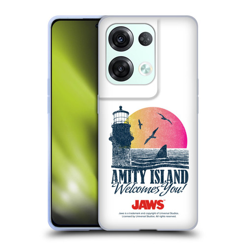 Jaws I Key Art Amity Island Soft Gel Case for OPPO Reno8 Pro