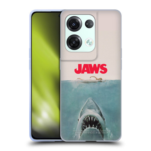 Jaws I Key Art Poster Soft Gel Case for OPPO Reno8 Pro