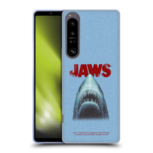 Jaws I Key Art Grunge Soft Gel Case for Sony Xperia 1 IV