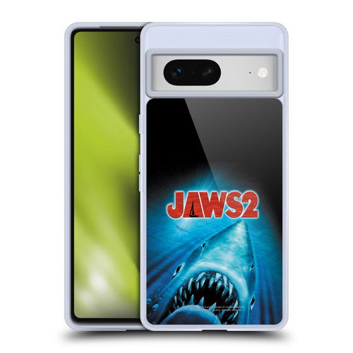 Jaws II Key Art Swimming Poster Soft Gel Case for Google Pixel 7