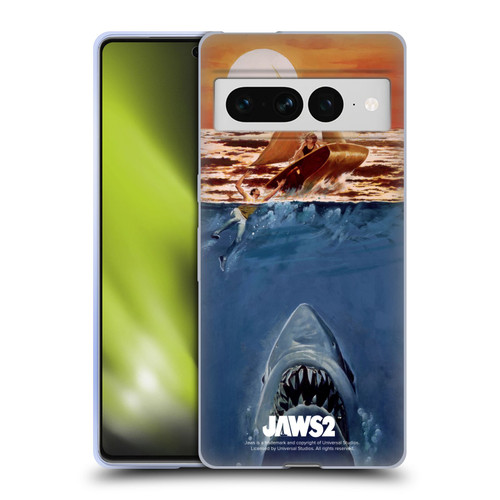 Jaws II Key Art Sailing Poster Soft Gel Case for Google Pixel 7 Pro