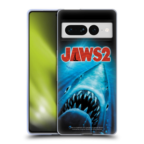 Jaws II Key Art Swimming Poster Soft Gel Case for Google Pixel 7 Pro