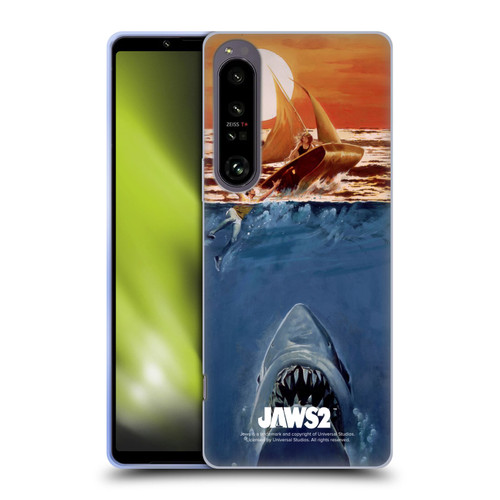 Jaws II Key Art Sailing Poster Soft Gel Case for Sony Xperia 1 IV