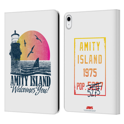 Jaws I Key Art Amity Island Leather Book Wallet Case Cover For Apple iPad 10.9 (2022)