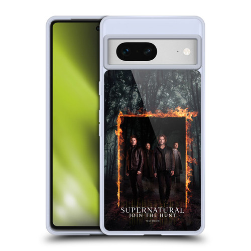 Supernatural Key Art Sam, Dean, Castiel & Crowley Soft Gel Case for Google Pixel 7