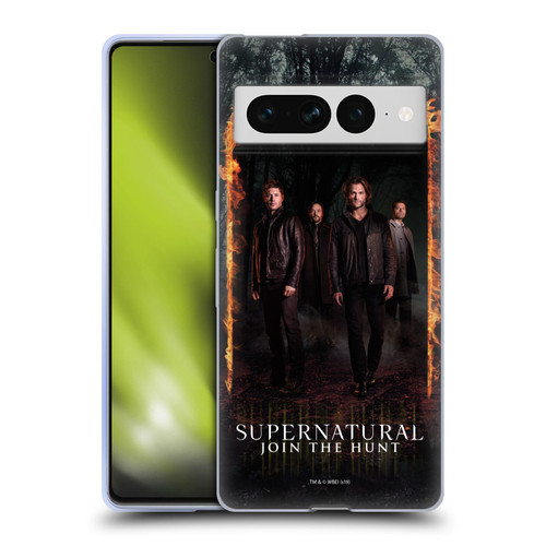 Supernatural Key Art Sam, Dean, Castiel & Crowley Soft Gel Case for Google Pixel 7 Pro