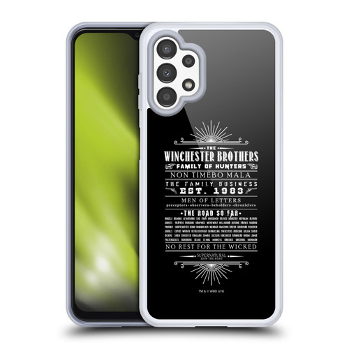 Supernatural Vectors Winchester Brothers Soft Gel Case for Samsung Galaxy A13 (2022)