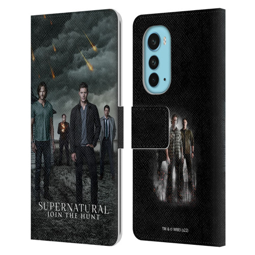 Supernatural Key Art Season 12 Group Leather Book Wallet Case Cover For Motorola Edge (2022)