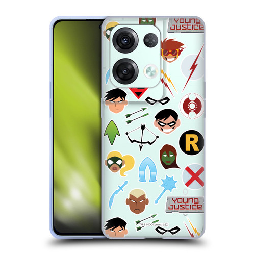 Young Justice Graphics Icons Soft Gel Case for OPPO Reno8 Pro