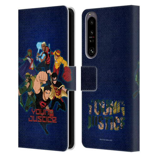 Young Justice Graphics Group Leather Book Wallet Case Cover For Sony Xperia 1 IV