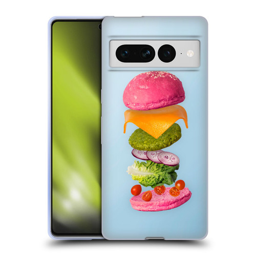 Pepino De Mar Foods Burger 2 Soft Gel Case for Google Pixel 7 Pro