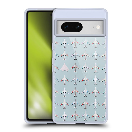 Pepino De Mar Patterns 2 Airplane Soft Gel Case for Google Pixel 7