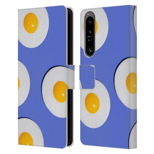 Pepino De Mar Patterns 2 Egg Leather Book Wallet Case Cover For Sony Xperia 1 IV