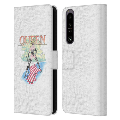 Queen Key Art Vintage Tour Leather Book Wallet Case Cover For Sony Xperia 1 IV