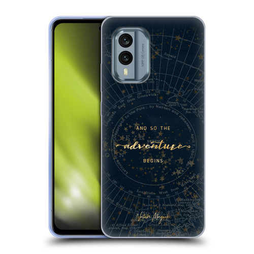 Nature Magick So The Adventure Begins Quote Star Map Soft Gel Case for Nokia X30