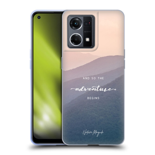 Nature Magick So The Adventure Begins Quote Mountains Soft Gel Case for OPPO Reno8 4G