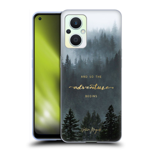 Nature Magick So The Adventure Begins Quote Trees Soft Gel Case for OPPO Reno8 Lite
