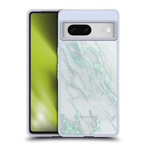 Nature Magick Marble Metallics Teal Soft Gel Case for Google Pixel 7