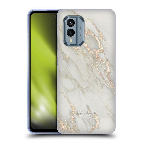 Nature Magick Marble Metallics Gold Soft Gel Case for Nokia X30