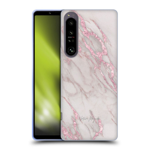 Nature Magick Marble Metallics Pink Soft Gel Case for Sony Xperia 1 IV