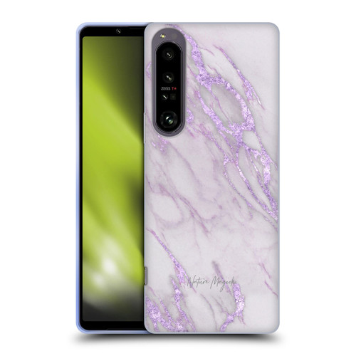 Nature Magick Marble Metallics Purple Soft Gel Case for Sony Xperia 1 IV