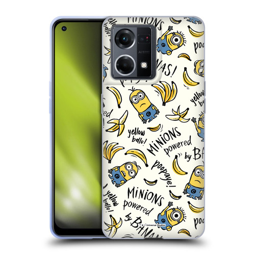 Despicable Me Minion Graphics Banana Doodle Pattern Soft Gel Case for OPPO Reno8 4G