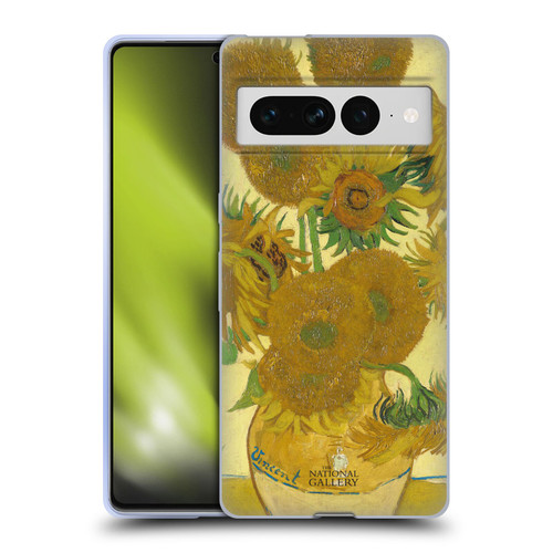 The National Gallery Art Sunflowers Soft Gel Case for Google Pixel 7 Pro