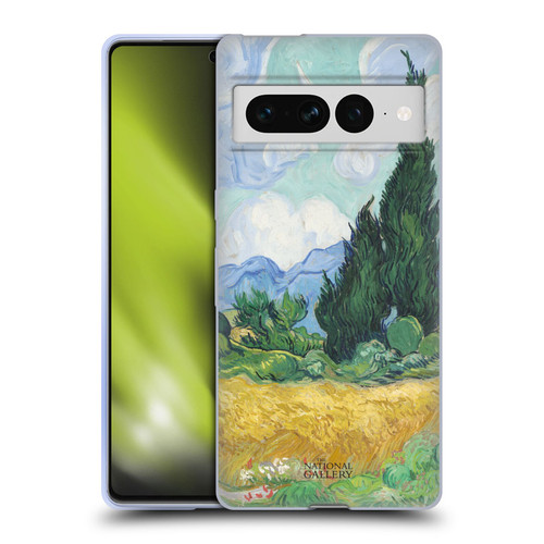 The National Gallery Art A Wheatfield With Cypresses Soft Gel Case for Google Pixel 7 Pro