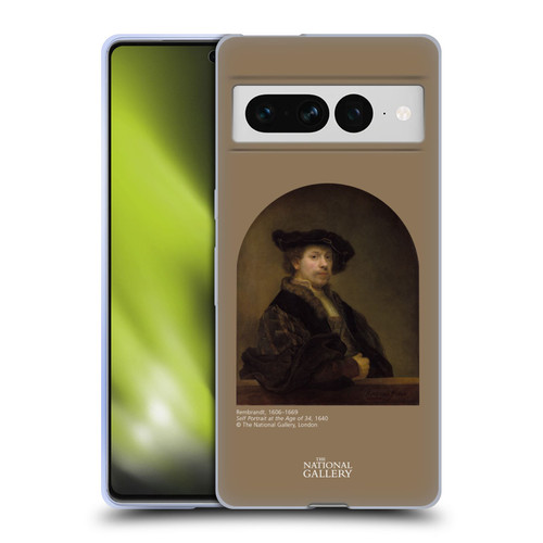 The National Gallery People Rembrandt Self Portrait Age 34 Soft Gel Case for Google Pixel 7 Pro