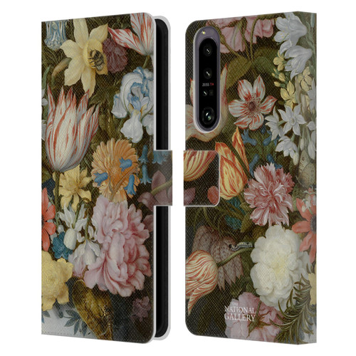The National Gallery Art A Still Life Of Flowers In A Wan-Li Vase Leather Book Wallet Case Cover For Sony Xperia 1 IV