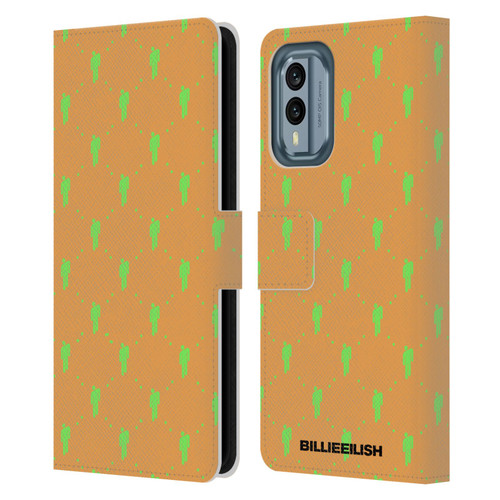 Billie Eilish Key Art Blohsh Pattern Leather Book Wallet Case Cover For Nokia X30