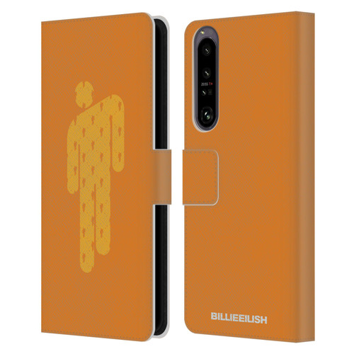 Billie Eilish Key Art Blohsh Orange Leather Book Wallet Case Cover For Sony Xperia 1 IV
