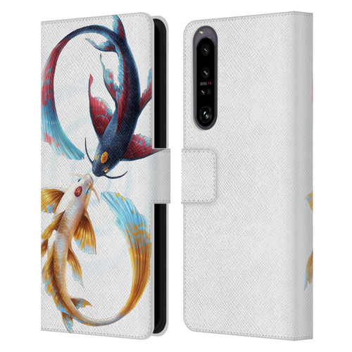 Jonas "JoJoesArt" Jödicke Wildlife Eternal Bond Koi Leather Book Wallet Case Cover For Sony Xperia 1 IV