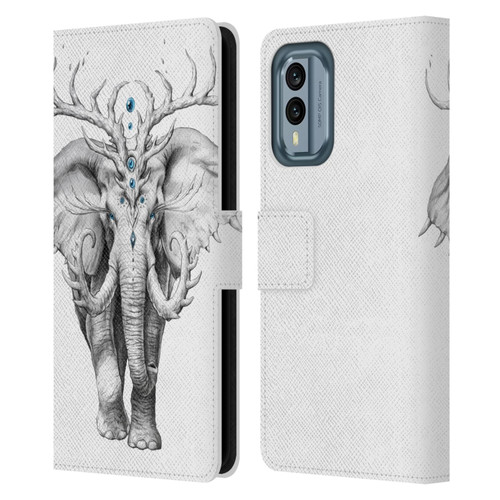Jonas "JoJoesArt" Jödicke Wildlife 2 Elephant Soul Leather Book Wallet Case Cover For Nokia X30