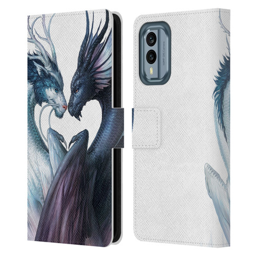 Jonas "JoJoesArt" Jödicke Wildlife 2 Yin And Yang Dragons Leather Book Wallet Case Cover For Nokia X30