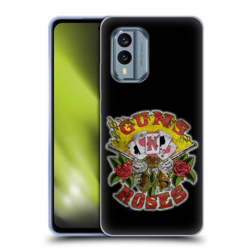 Guns N' Roses Band Art Cards Soft Gel Case for Nokia X30